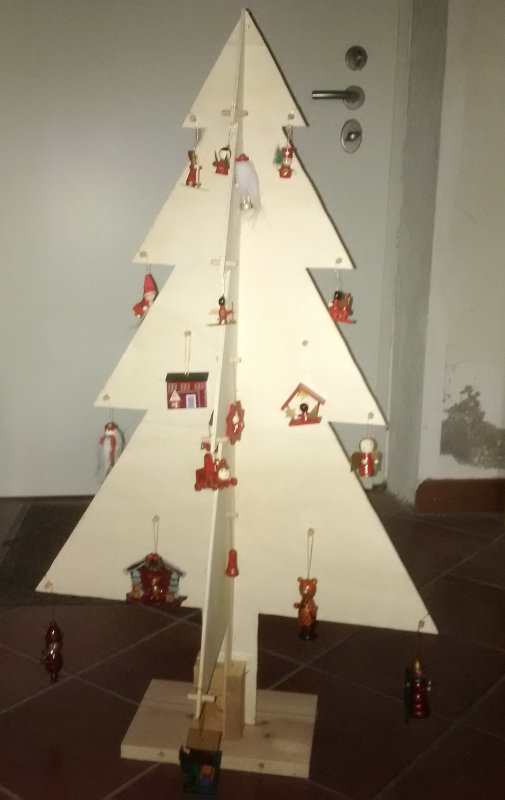 Bütic GmbH Tannen 1cm Albero di Natale in legno autoadesivo Compensato 10 pezzi 1-10 cm 